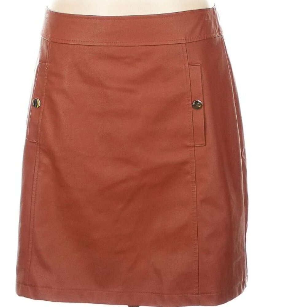 LOFT Faux Leather Skirt